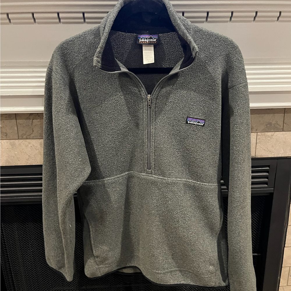 Patagonia‎ Synchilla Half Zip Fleece Pullover Jacket Gray Outdoor Mens Small